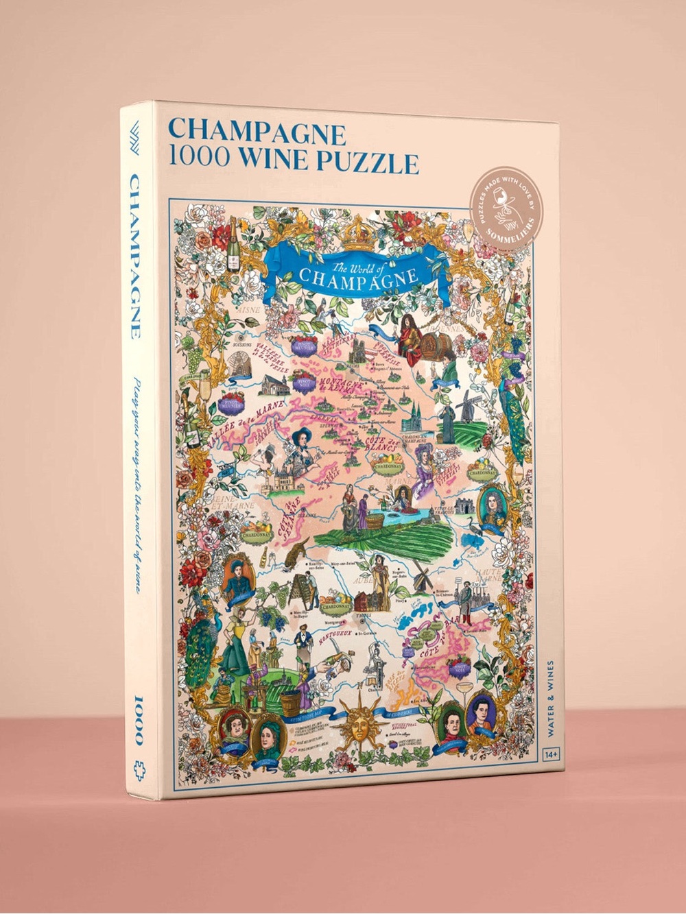 Water and Wines Champagne 1000-Piece Wine Puzzle